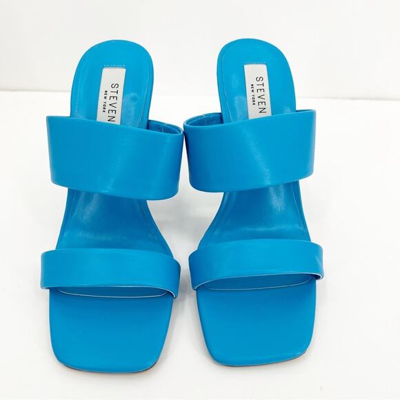 NWT STEVEN New York Brinne Lucite Heeled Sandal 7 Light Blue - Picture 3 of 7